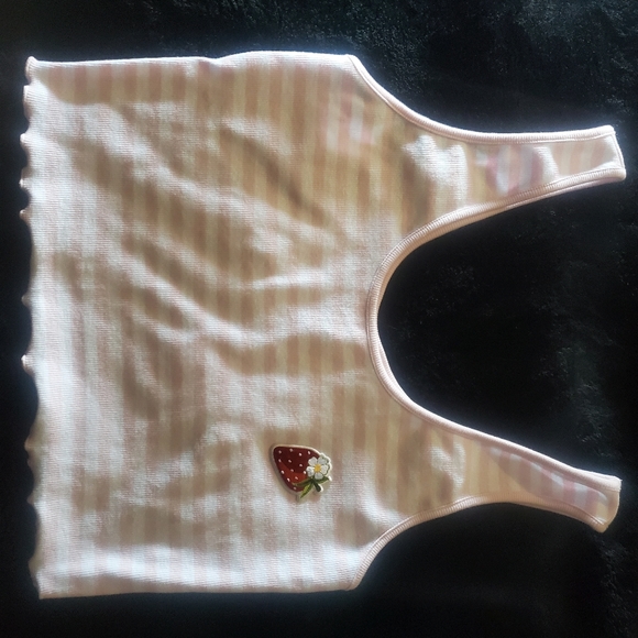 STONEY CLOVER LANE X TARGET COLLABORATION TANK TOP W CUSTOM STRAWBERRY 🍓 PATCH. - Picture 2 of 4